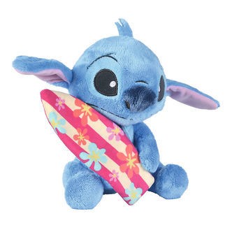 Disney Bamse - Stitch m. Surfbræt - 25 cm