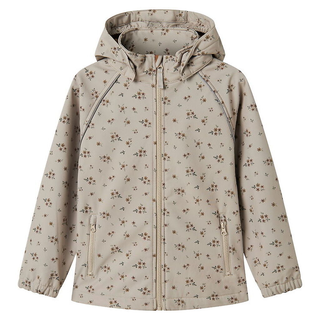 Name It Softshelljakke m. Fleece - NkfAlfa08 - Pure Cashmere/Bou