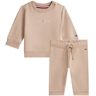 Tommy Hilfiger Sweatsæt - Mini Corp - Malted Milk