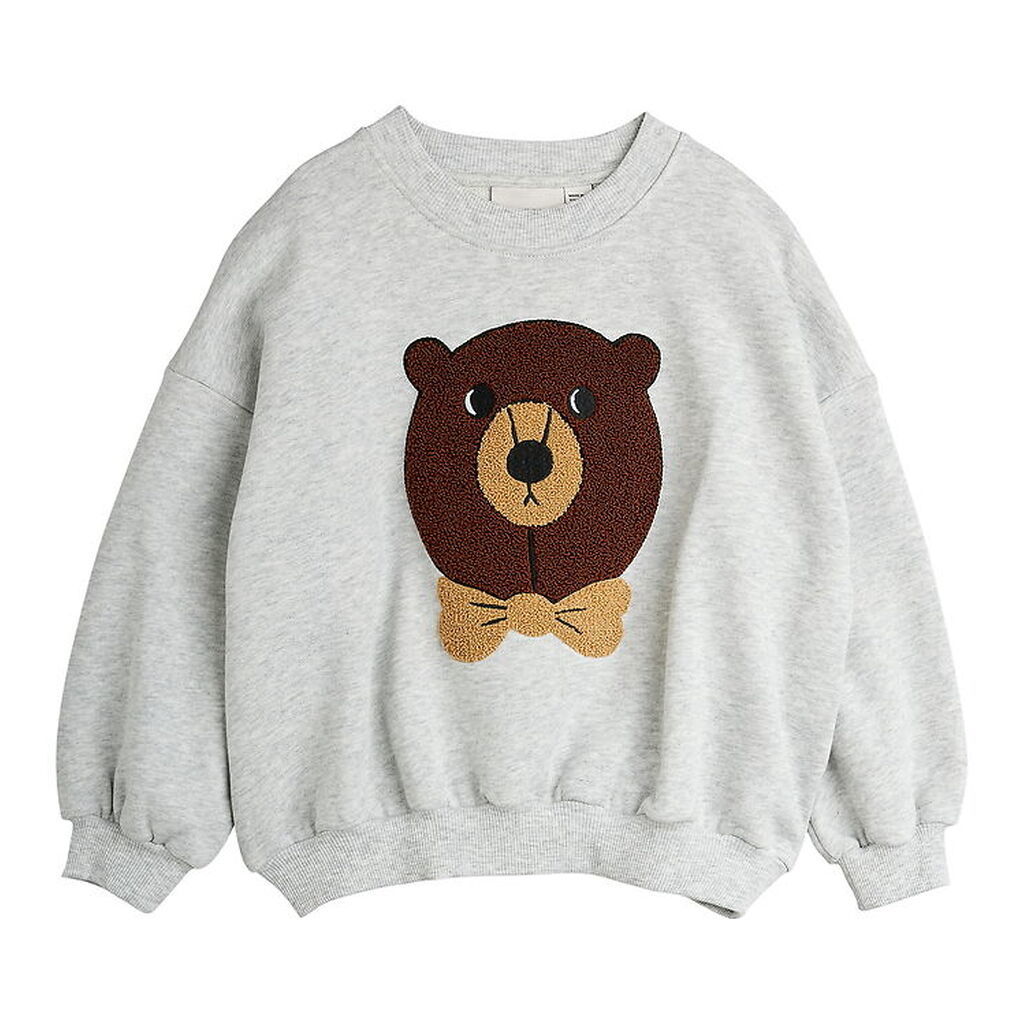 Mini Rodini Sweatshirt - Bear Chenille - Gråmeleret