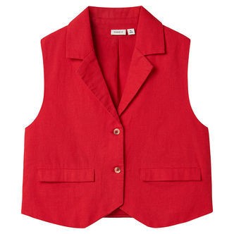 Name It Vest - NkfFalinnen - Kort - Chinese Red