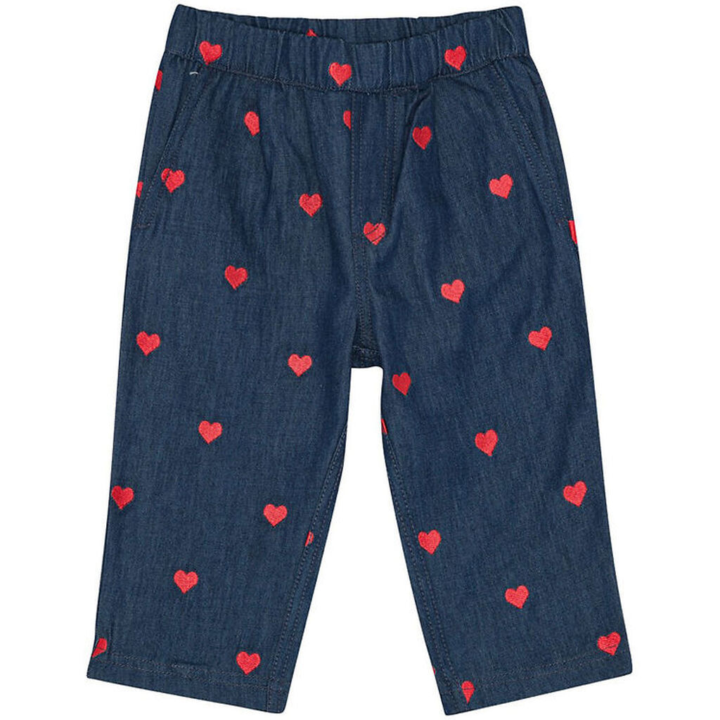 Flöss Bukser - Amee - Denim - Mid Blue Heart