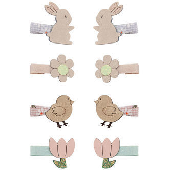 Mimi & Lula Hårclips - 8-pak - 3 cm - Easter