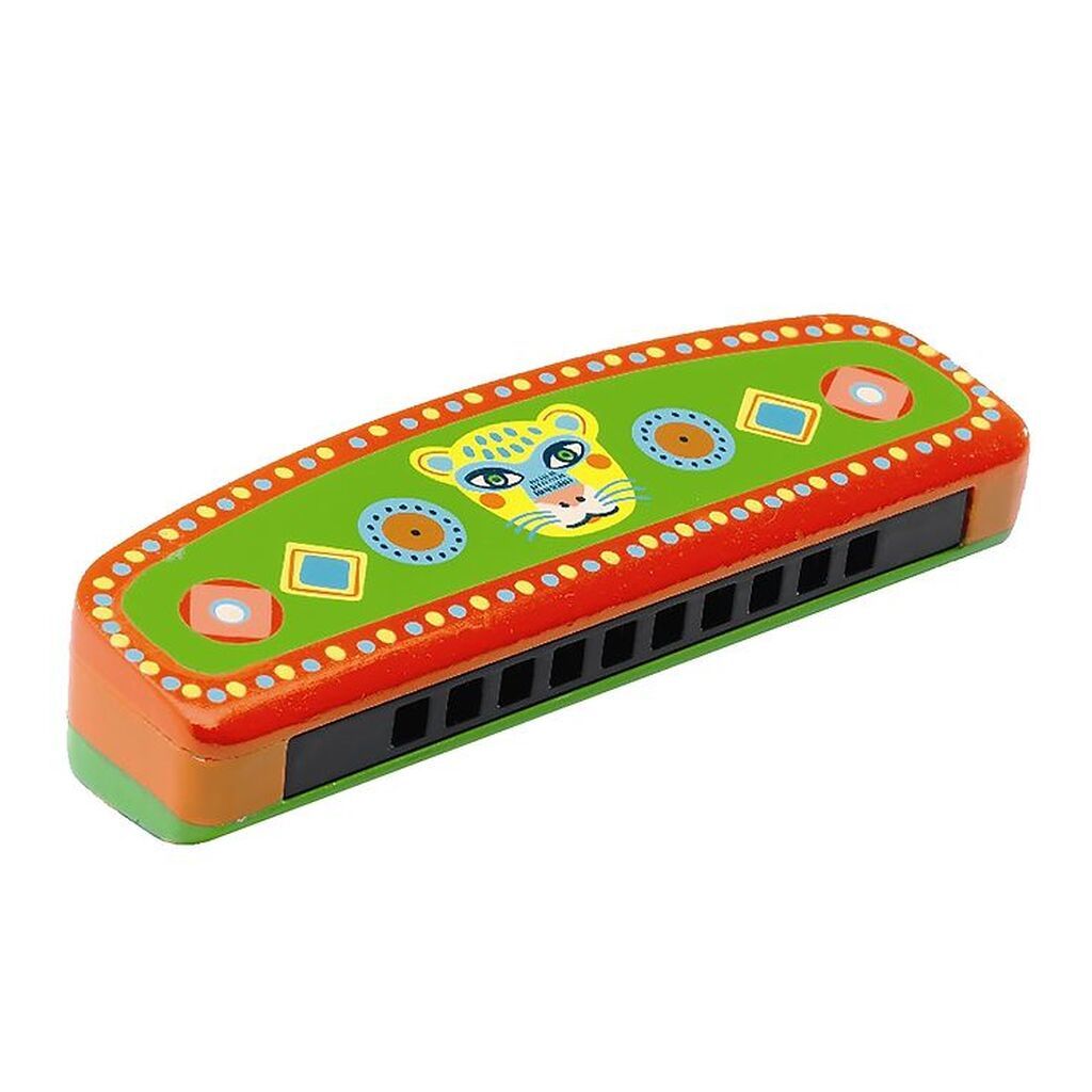 Djeco Mundharmonika - Træ - Multifarvet
