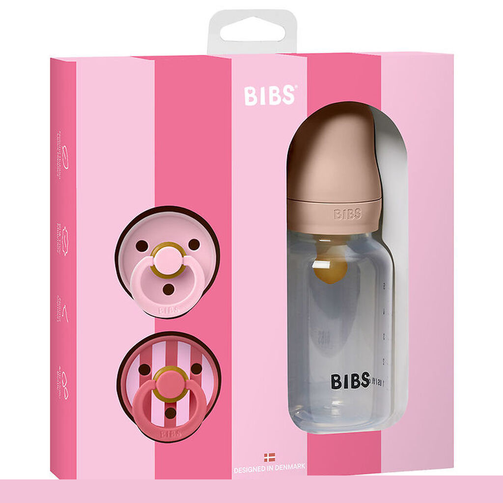 BIBS Sprinkle - Gavesæt - Sutter/Sutteflaske - Blush