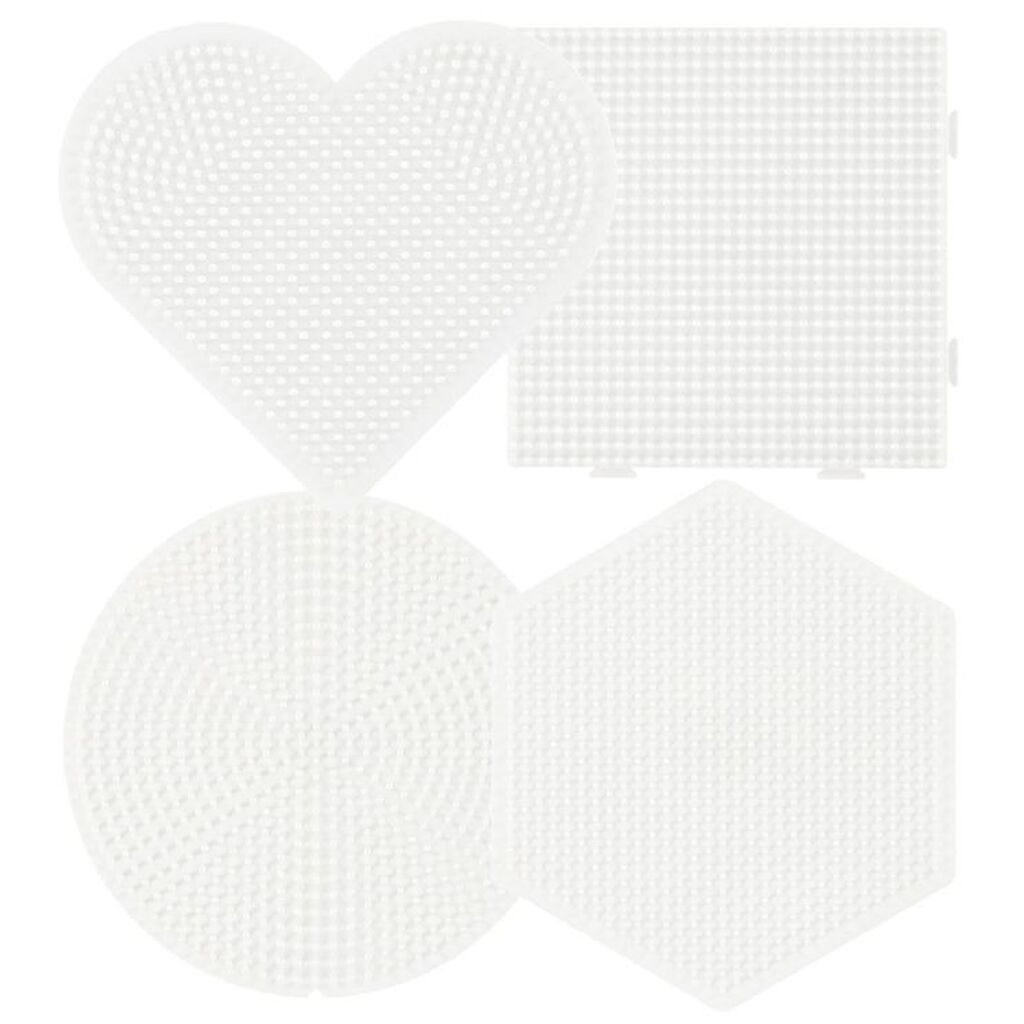 Hama Midi Perleplader - 4 stk. - Cirkel/Hjerte/Kvadrat/Sekskant