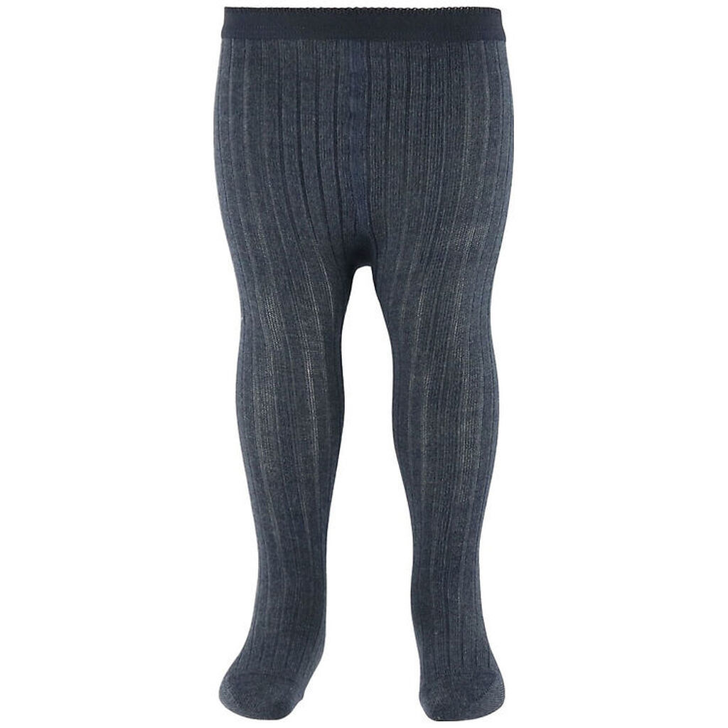 MP Strømpebukser - Uld - Navymeleret