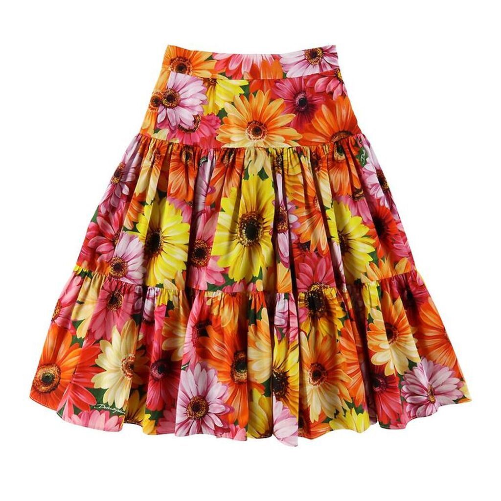 Dolce & Gabbana Nederdel - Multifarvet m. Blomster
