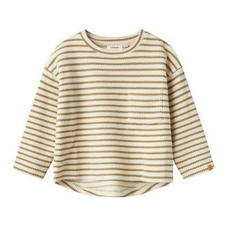 Lil' Atelier Bluse - Rib - NmmTadeo - Turtledove/Petrified Oak