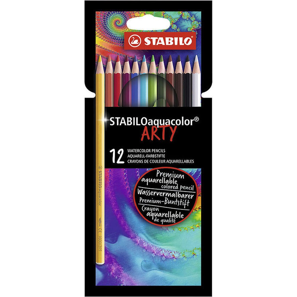 Stabilo Farveblyanter - Aquacolor Arty - 12 stk. - Multifarvet
