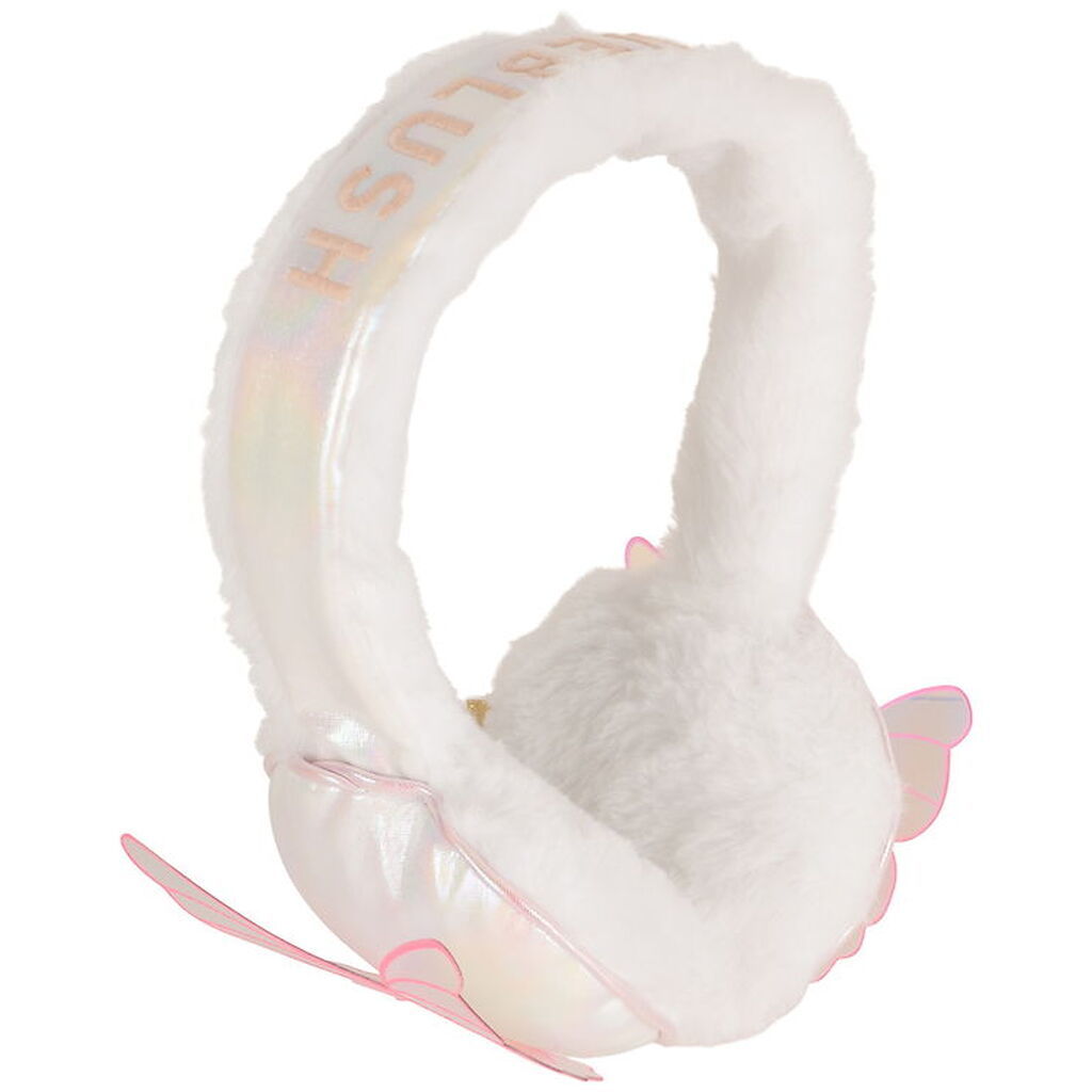 Billieblush Ørevarmere - Imiteret Pels - Hvid m. Sommerfugle