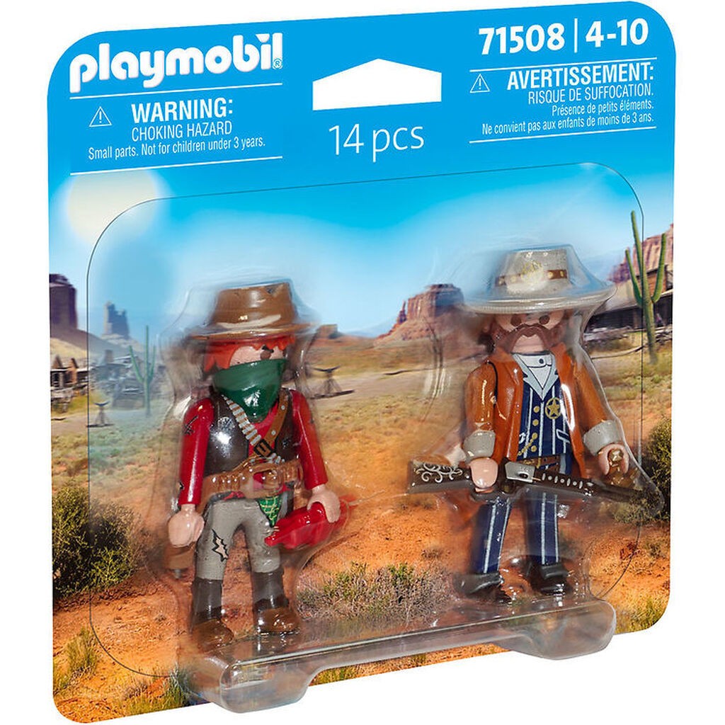 Playmobil Duopack - Bandit And Sheriff - 71508 - 14 Dele