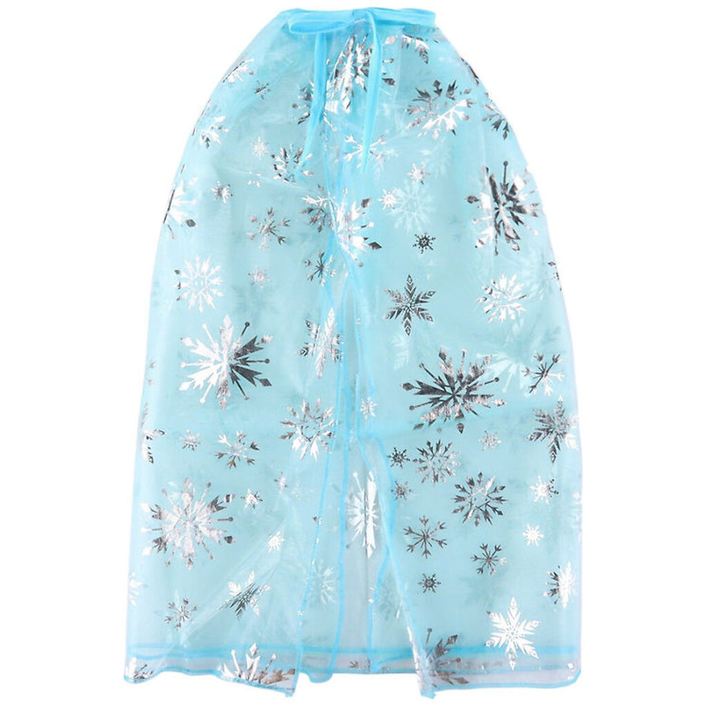 Molly & Rose Udklædning - Kappe - Blå Snefnug Silver