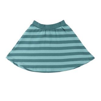 Katvig Nederdel - Mørk Turkis m. Striber