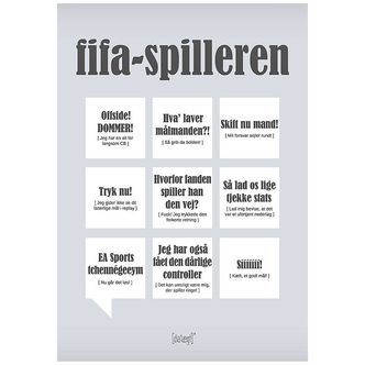 Dialægt Plakat - 30x42 - Fifa-Spilleren