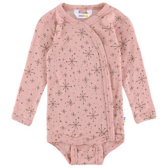Joha Slå-om Body l/æ - Uld - Rosa m. Stjerner