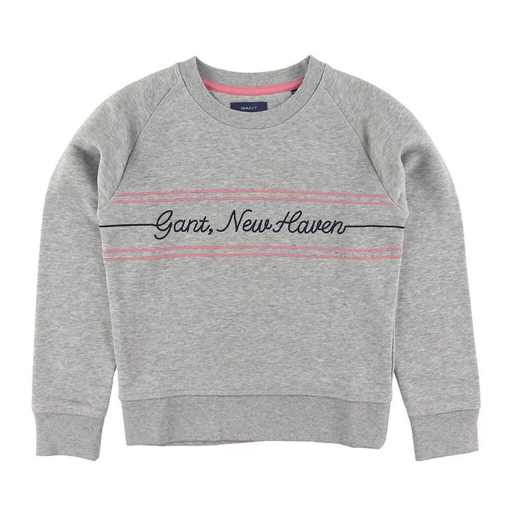 GANT Sweatshirt - Gant Script - Gråmeleret
