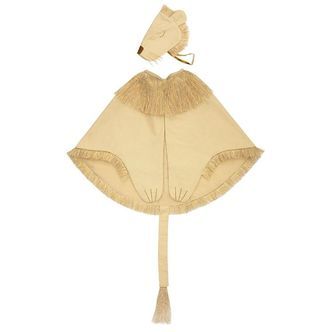 Meri Meri Udklædning - Løvekappe og Hat - Beige/Guld
