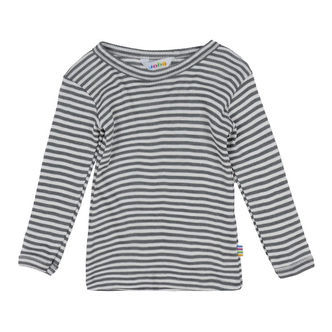 Joha Bluse - Rib - Uld/Silke - Mørkegrå