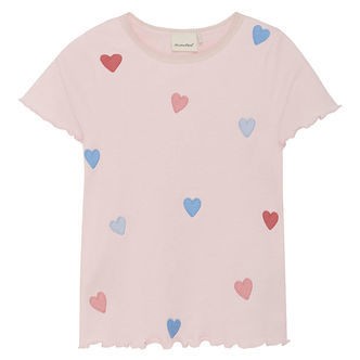 Minymo T-shirt - Pink Dogwood m. Hjerter