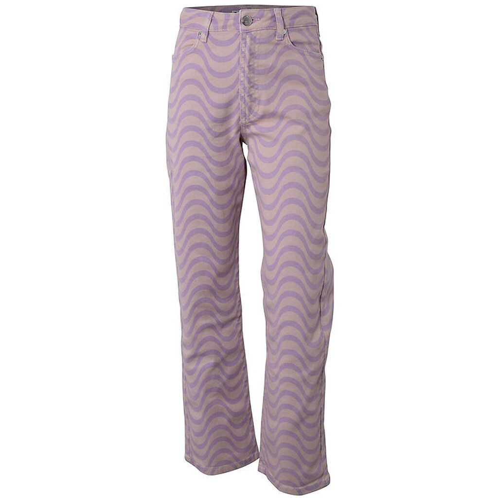 Hound Bukser - Wave Printed Denim - Lavender