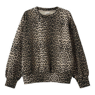 Sofie Schnoor Sweatshirt - Elisy - Light Brown Leopard m. Sort