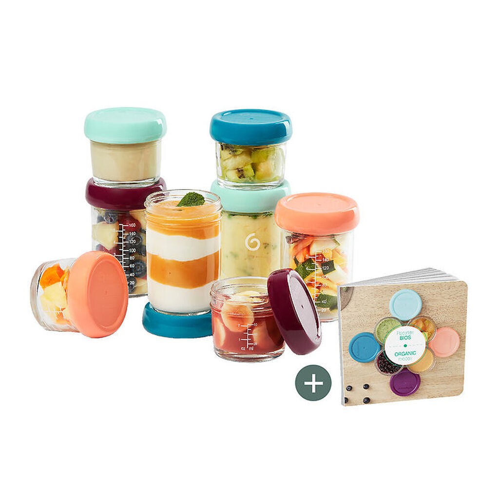 Babymoov Beholdere - Glas - 4x220 ml + 4x100 ml