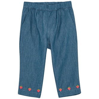 Flöss Bukser - Vilma - Denim - Mid Blue Strawberry