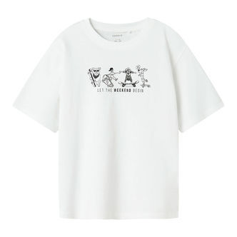 Name It T-shirt - NkmBocalle - Bright White m. Print