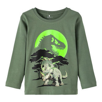 Name It Bluse - NmmPjank Jurassic - Laurel Wreath