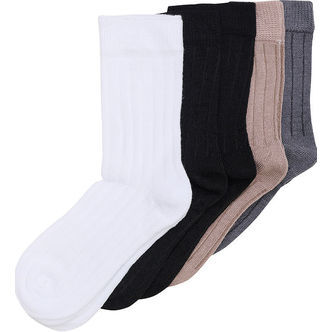 Minymo Strømper - Ankle Sock - 5 pak - Black