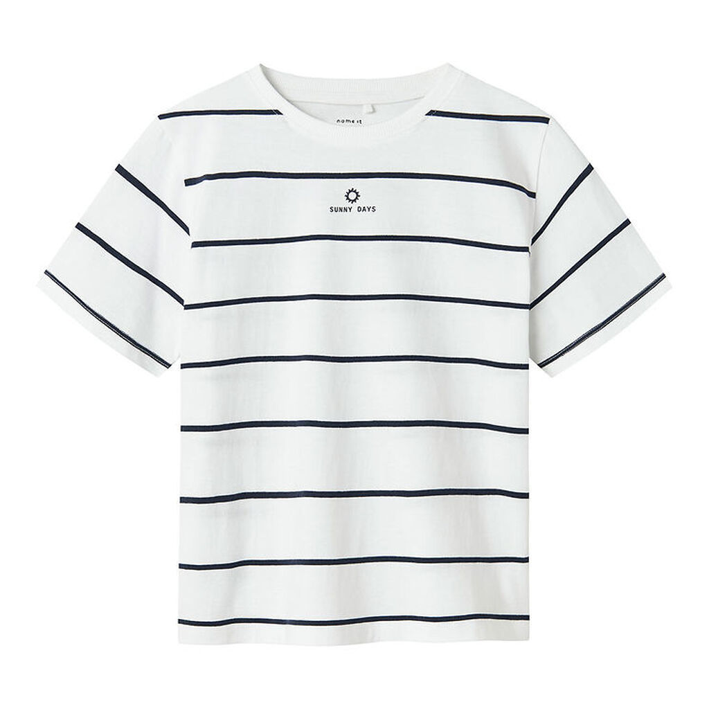 Name It T-shirt - NkmJaben - Bright White/Navy Blazer