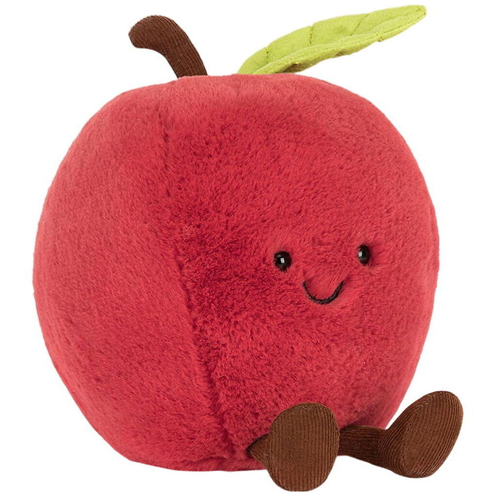 Jellycat Bamse - 16x14 cm - Amuseables Apple - Rød