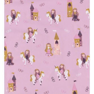 Nørgaard Madsens Sengetøj - Poplin - Voksen - Lilla m. Prinsesse