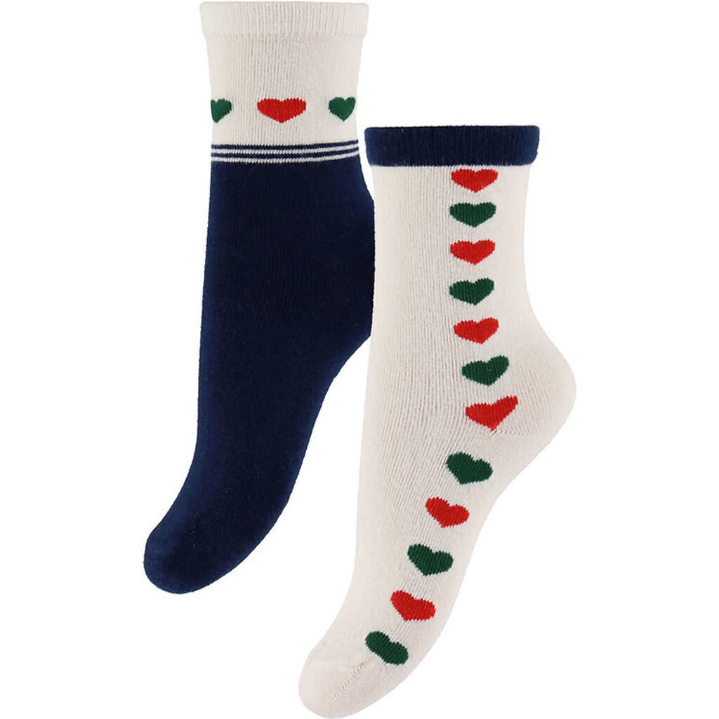 Konges Sløjd Strømper - 2-pak - Heart Mix