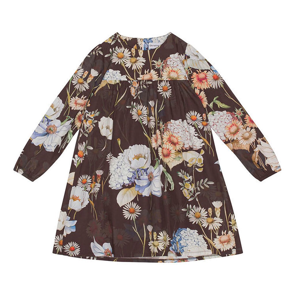 Christina Rohde Kjole - Brun m. Blomster