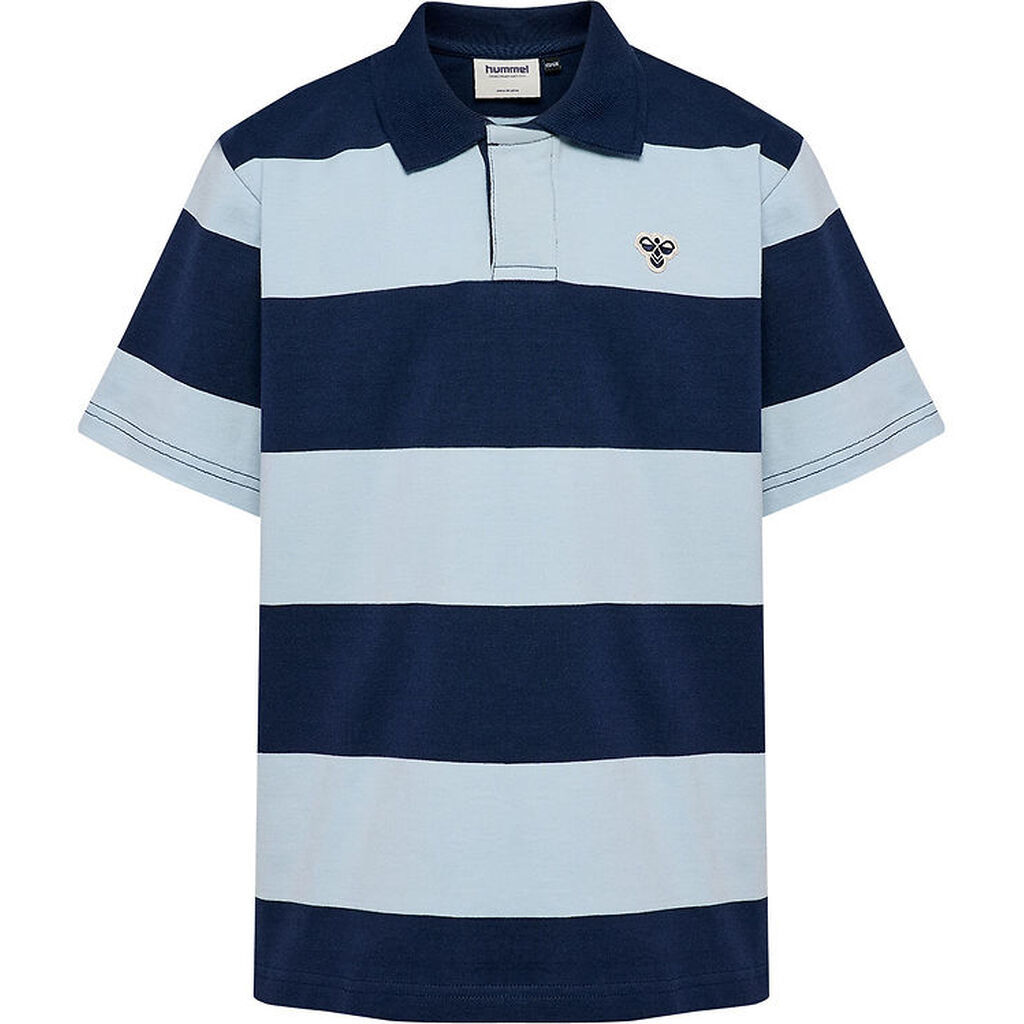 Hummel Polo - Dress Blues/Lyseblåstribet