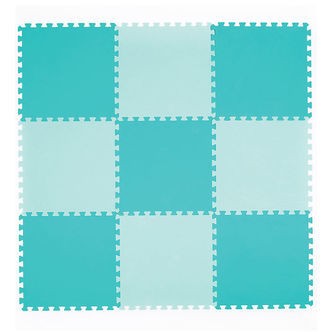 Ludi Skumgulv - 9 Dele - 145x145 cm - Grøn