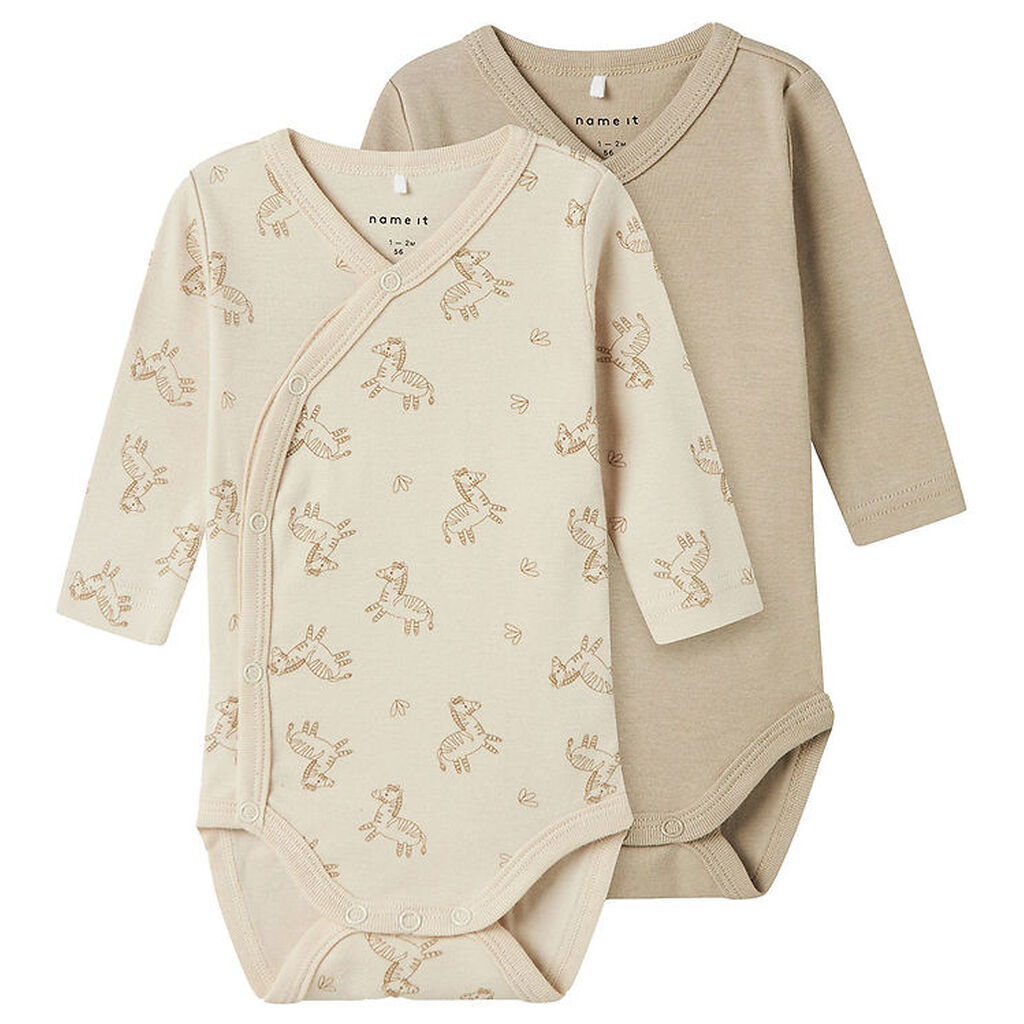 Name It Slå-om Bodyer l/æ - Noos - NbnBody - 2-pak - Rainy Day Z