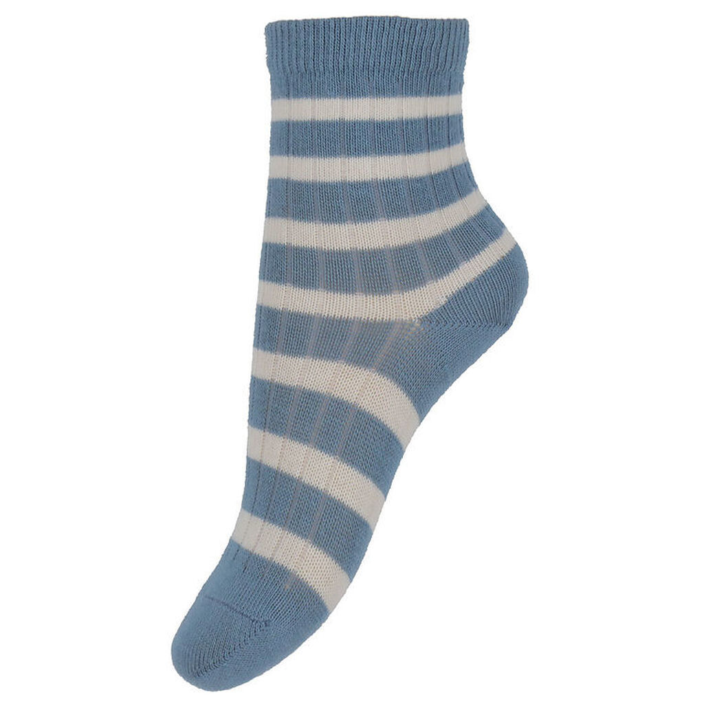 MP Strømper - Eli - Provincial Blue/Hvidstribet
