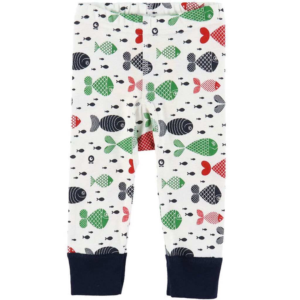 Katvig Leggings - Hvid m. fisk