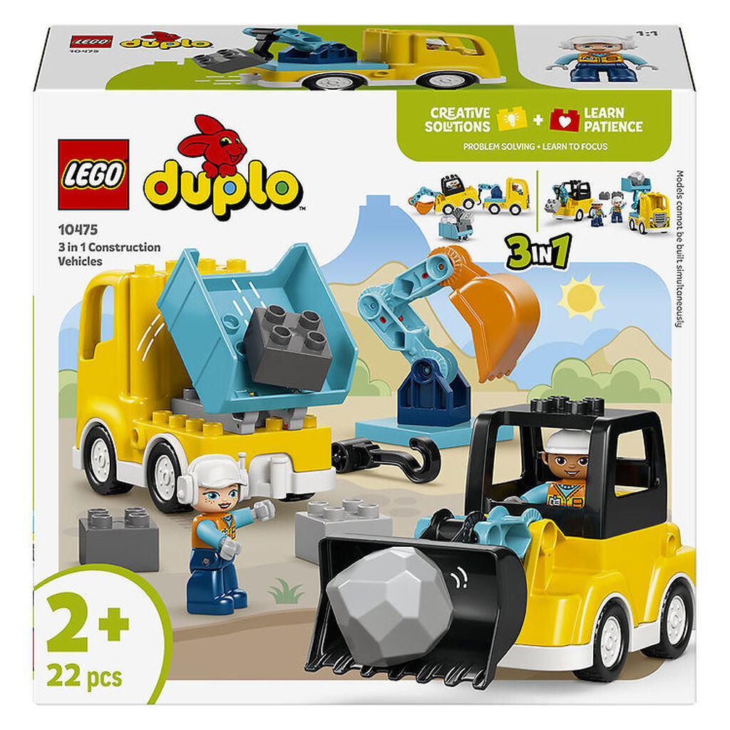 LEGOÂ® Duplo - 3-i-1 Entreprenørmaskiner 10475 - 22 Dele