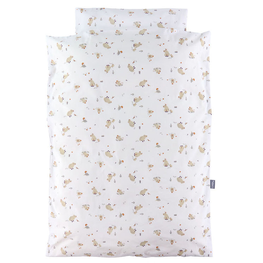Nørgaard Madsens Sengetøj - Baby - Hvid m. Grise