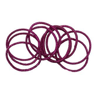 Little Wonders Hårelastikker - Rosa - 10-Pak - Burgundy Glitter