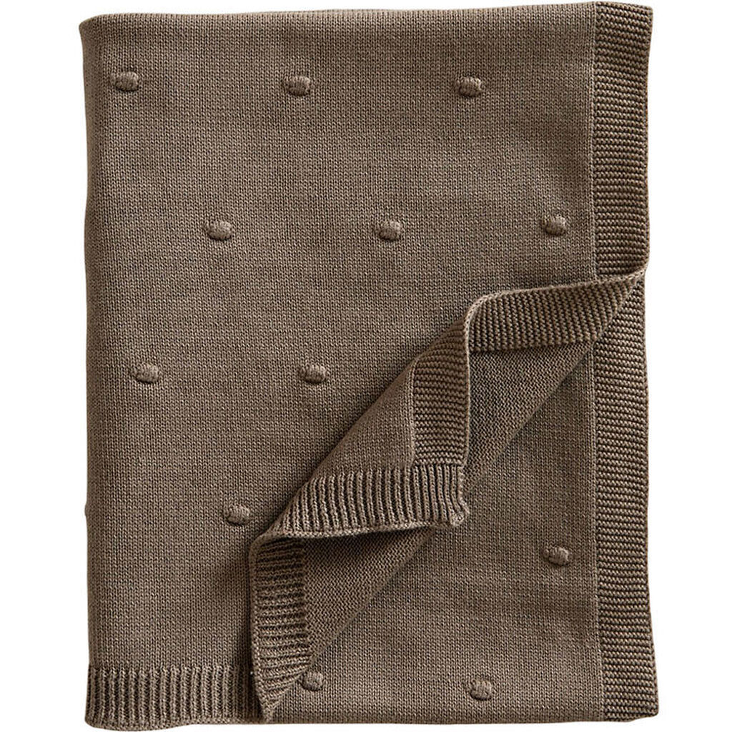 Jack o Juno Tæppe - 80x100 cm - Strik - Bubble - Coffee