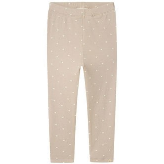 Lil' Atelier Leggings - Rib - NmfGago - Gray Morn/HEART