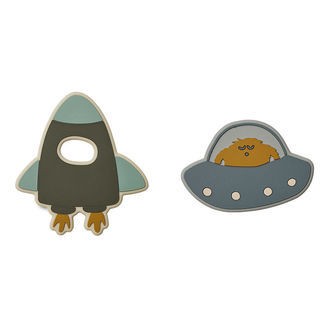 Liewood Bidelegetøj - Silikone - 2-pak - Gia - Space Blue Multi