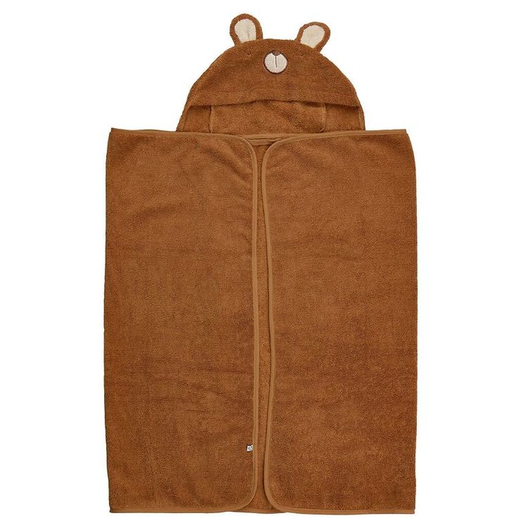 Pippi Babyhåndklæde - 70x120 - Almond m. Bjørn