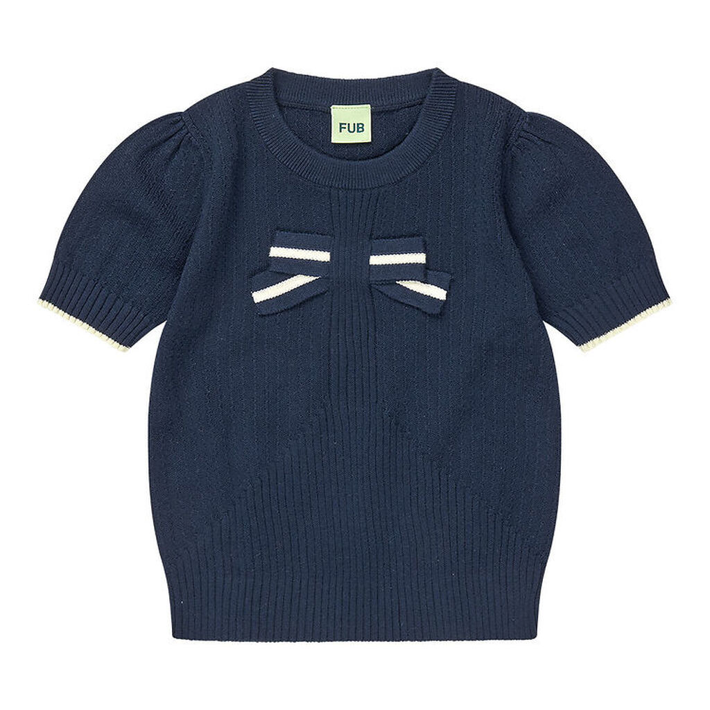 FUB T-shirt - Strik - Bow - Dark Navy