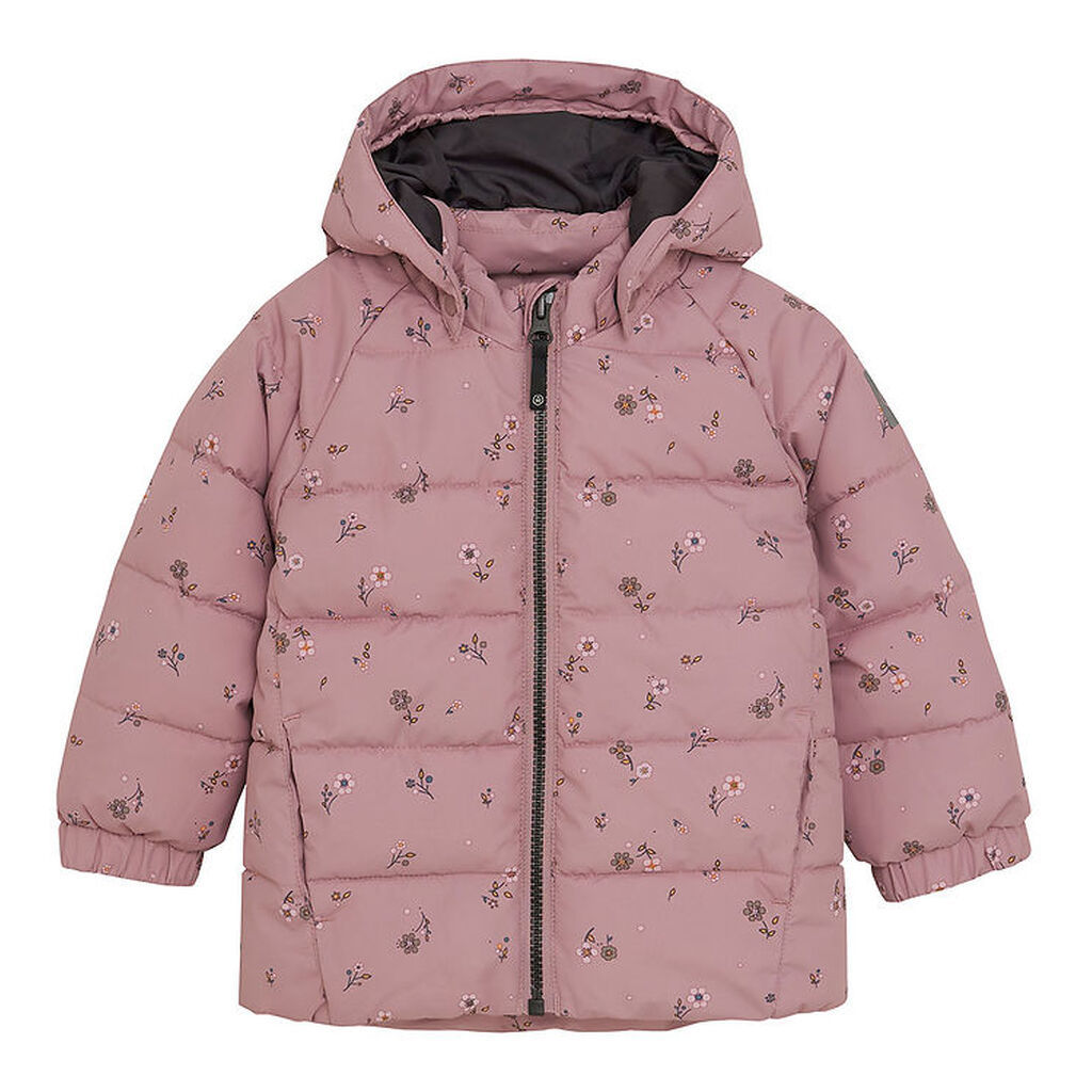 Color Kids Dynejakke - Woodrose m. Blomster
